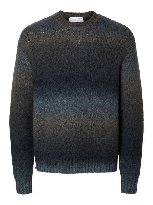 Relaxed Knit Crew Neck - Sky Captain