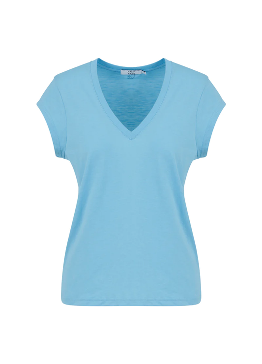 V-Neck T-Shirt - Coastal Blue