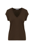 V-Neck T-Shirt - Coffee