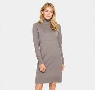 Mila Roll Neck Dress - Grey