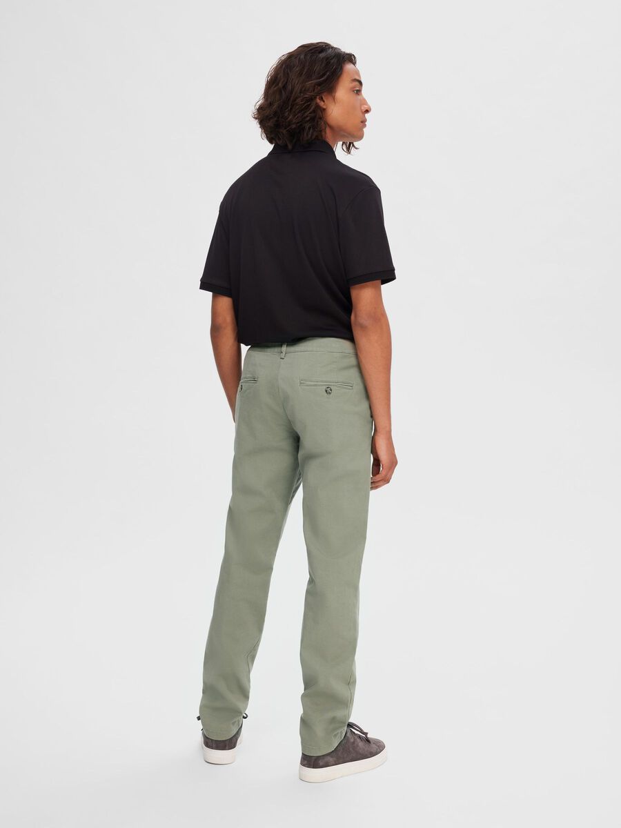SLIM FIT FLEX CHINOS - Vetiver