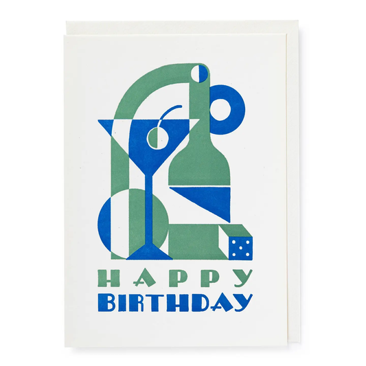Art Deco Drink Birthday Card