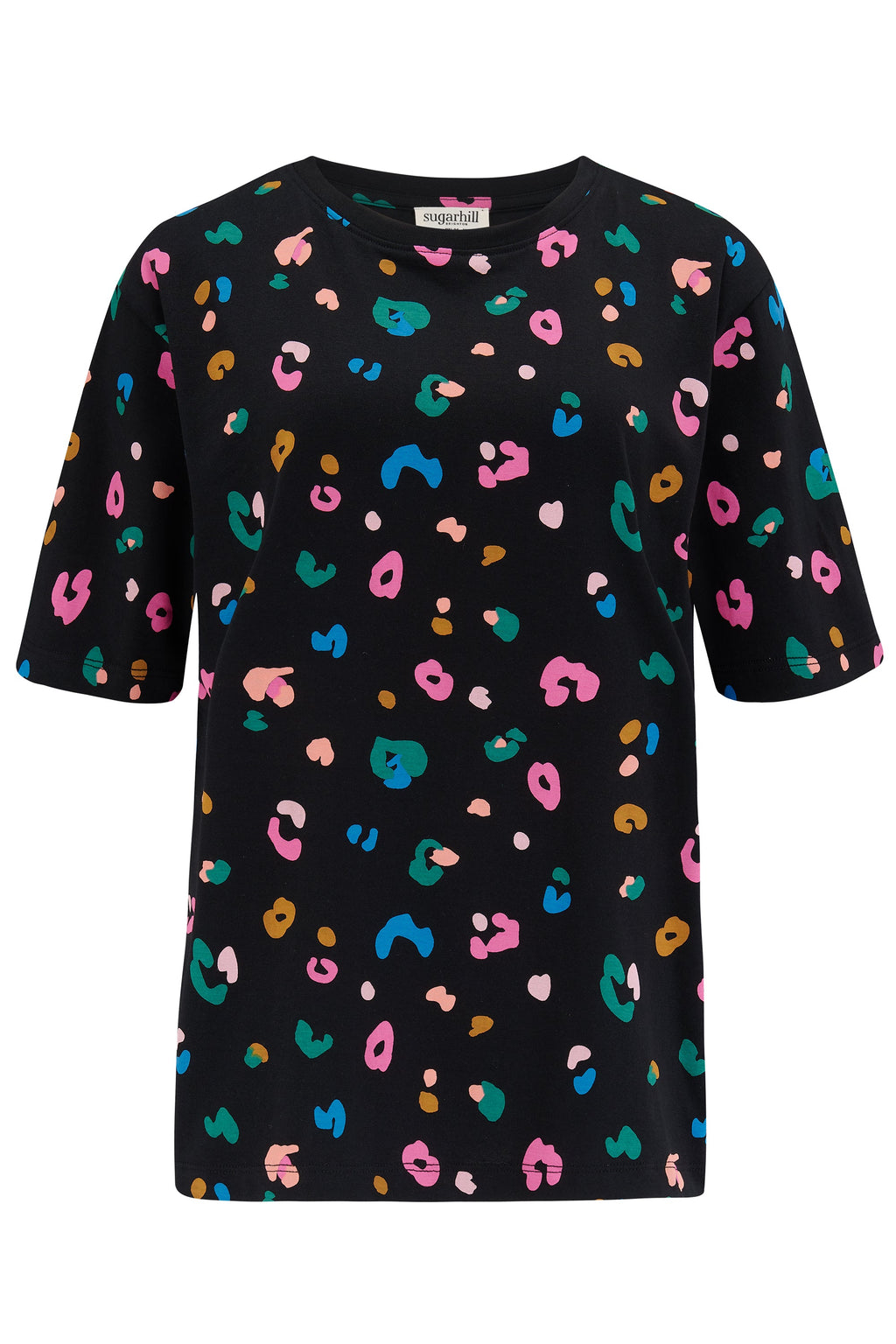 Kinsley T-Shirt - Black, Leopard