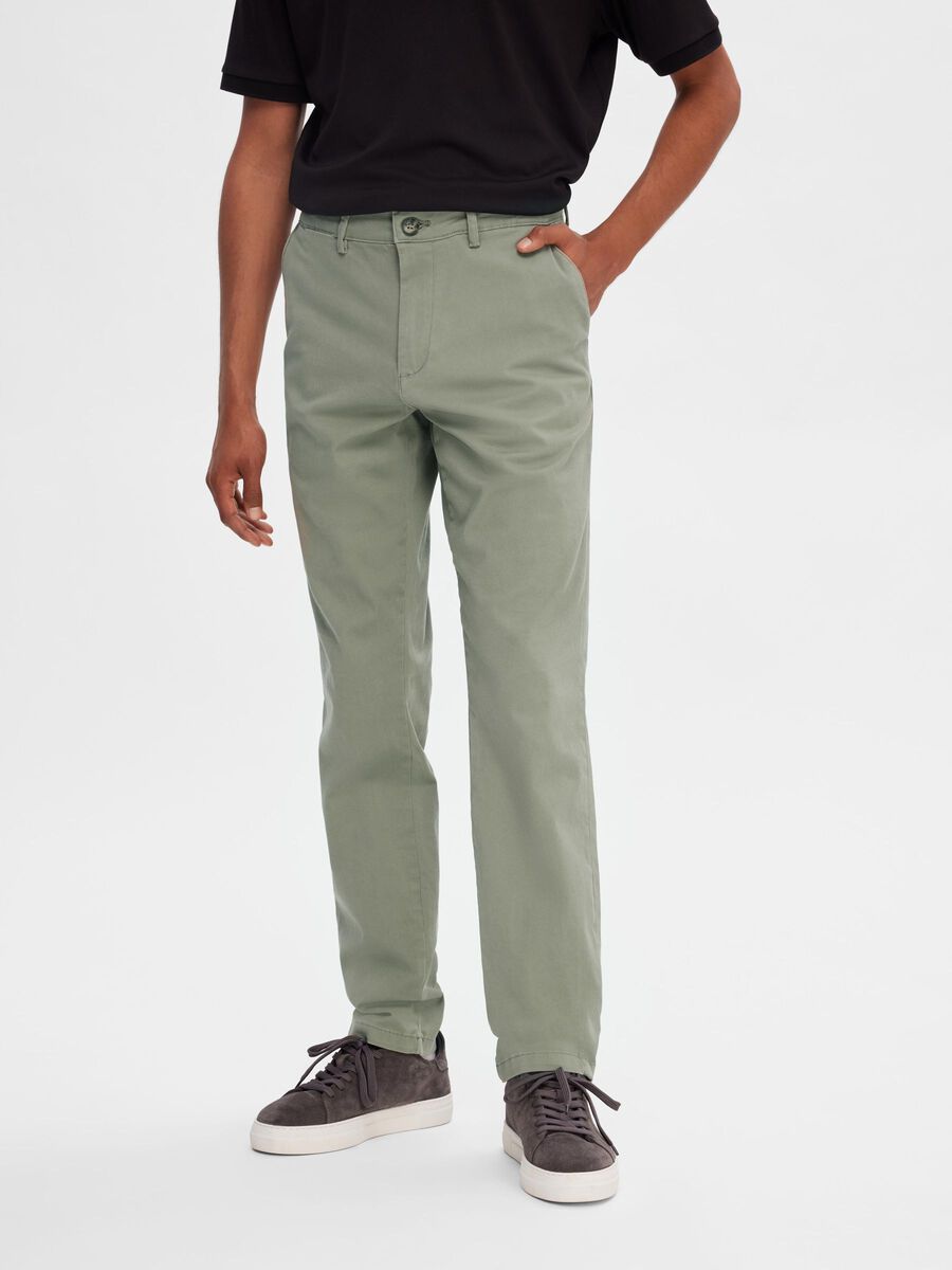 SLIM FIT FLEX CHINOS - Vetiver