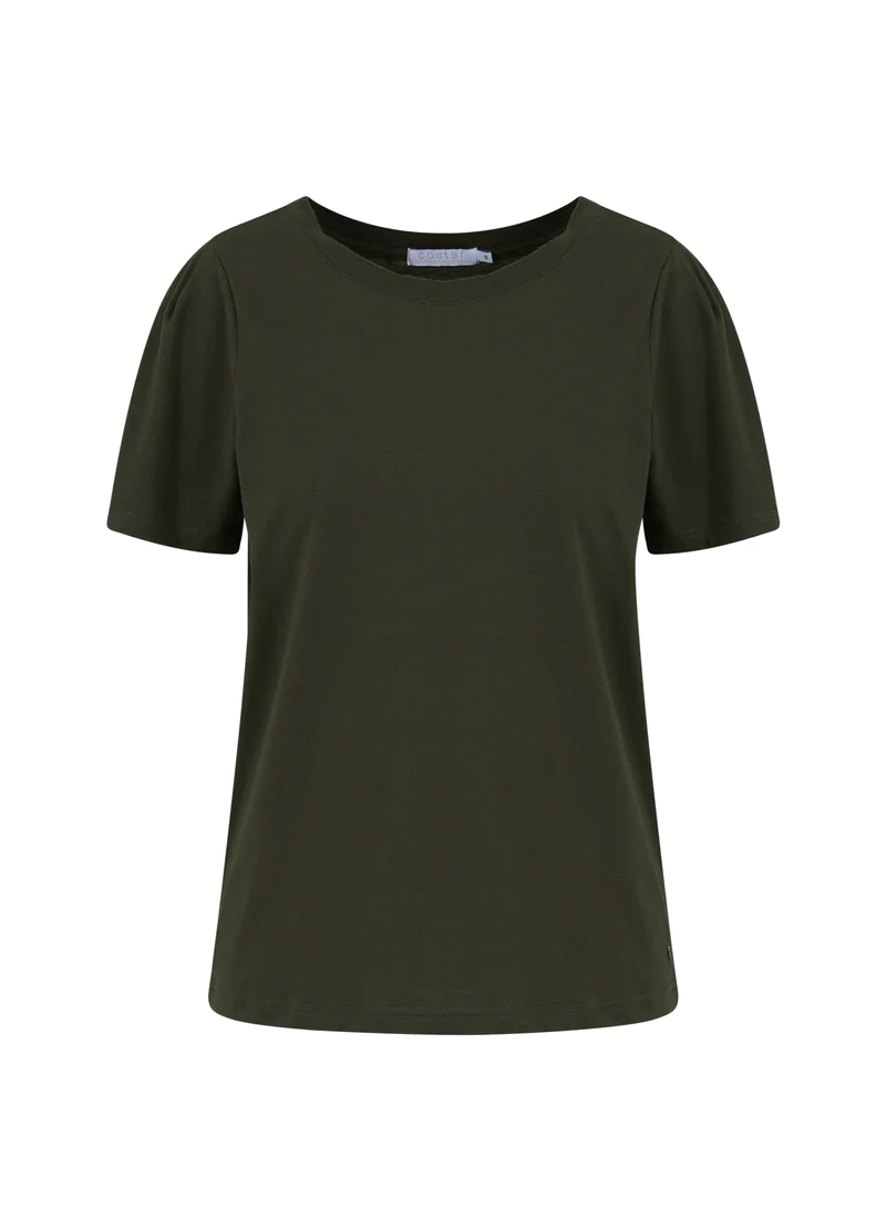 Pleated T-Shirt - Fall Leaves