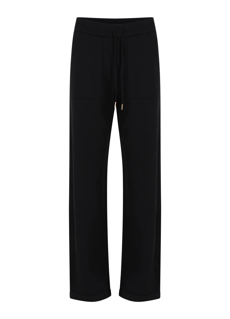 Callie Comfy Knit Pants - Black