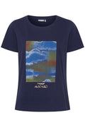 FRREBEKKA T-SHIRT - Peacoat Mix
