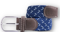 Recycled Woven Belt - Navy/White Stripe