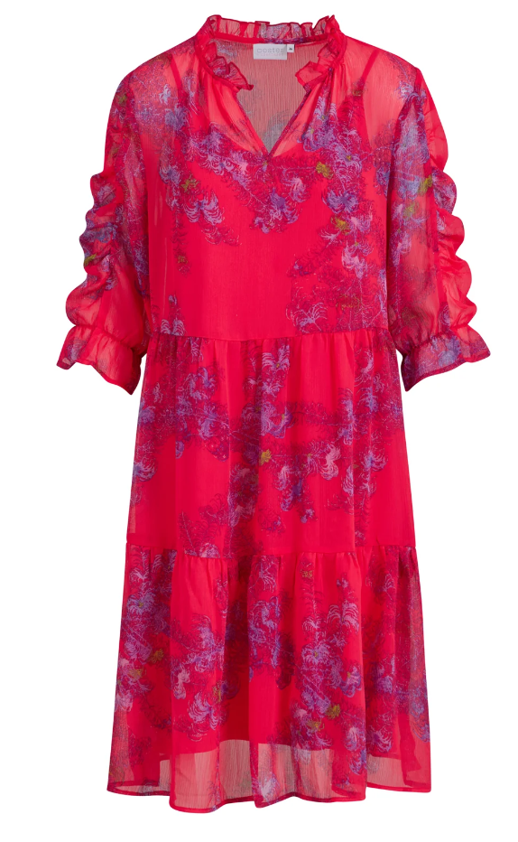 Short Dress in Feather Bloom