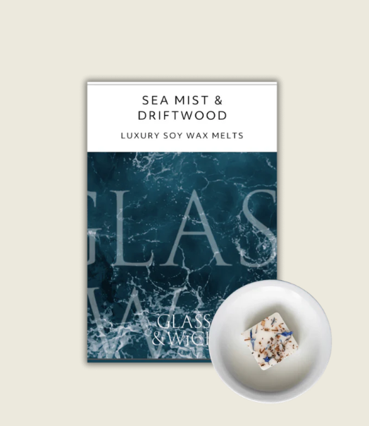 Glass & Wick Sea Mist and Driftwood Soy Wax Melts