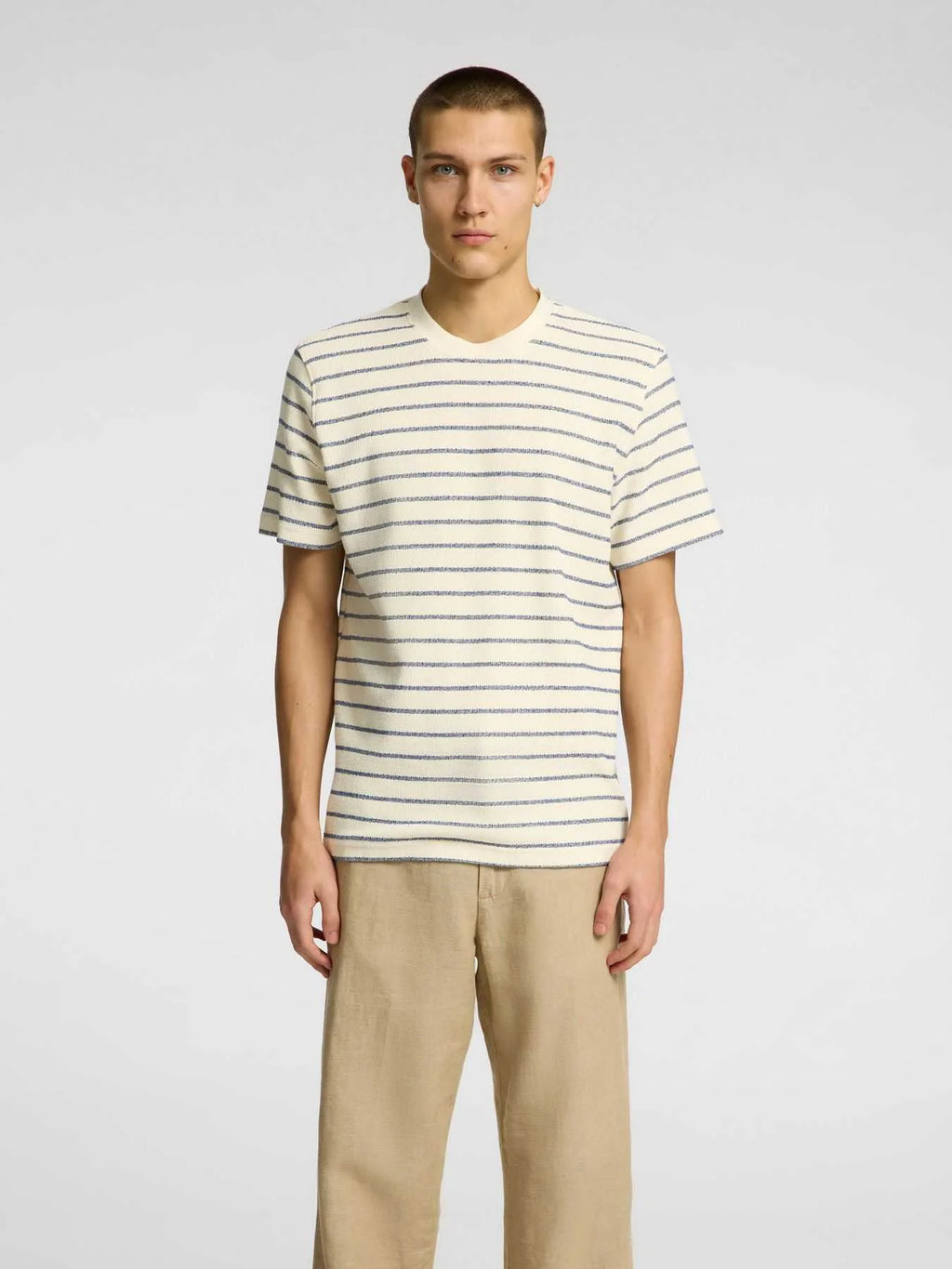 SLHDJANGO STRIPE SS O-NECK TEE