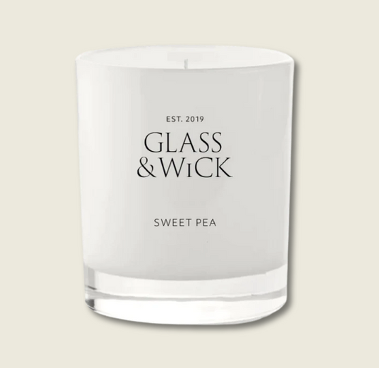 Glass & Wick Sweet Pea Candle