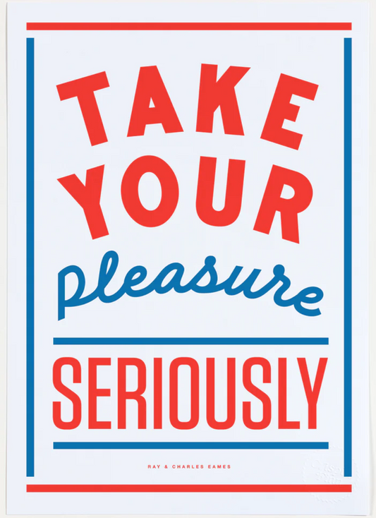 Take Your Pleasure Seriously - Large Print