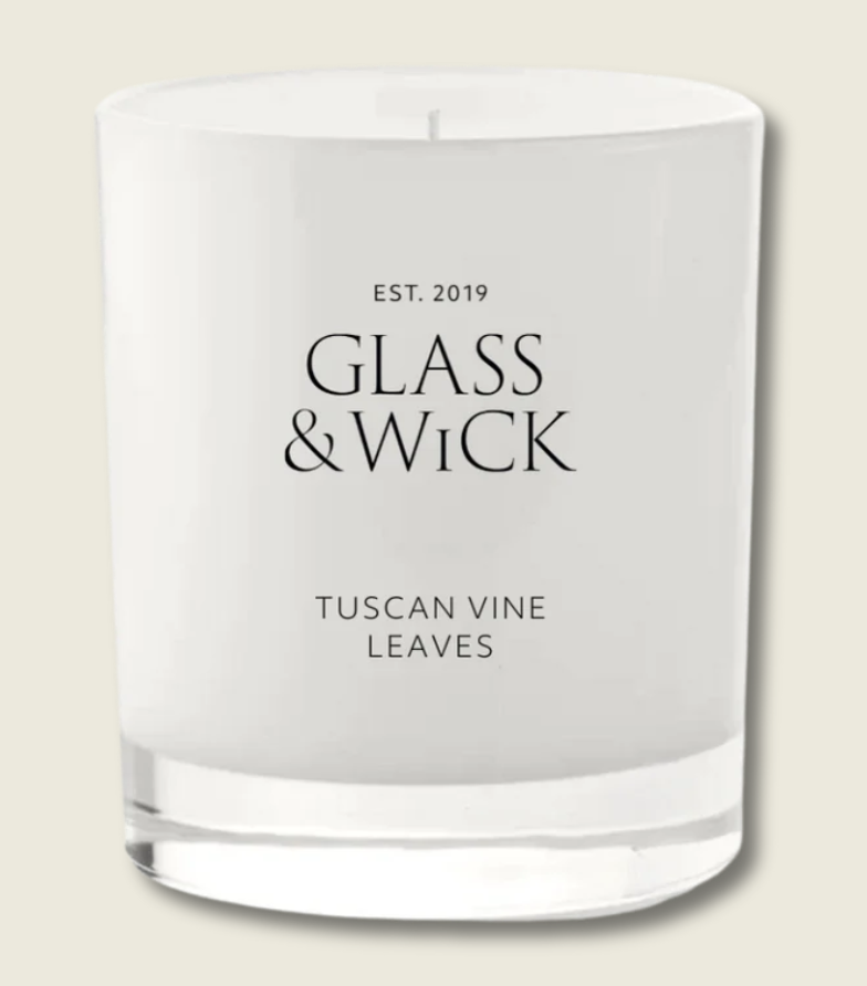 Glass & Wick Tuscan Vine Leaves Candle