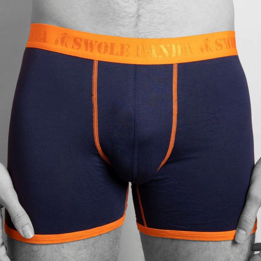 Navy Fitted Bamboo Boxers