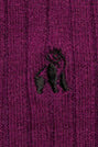 Deep Purple Ribbed Bamboo Socks