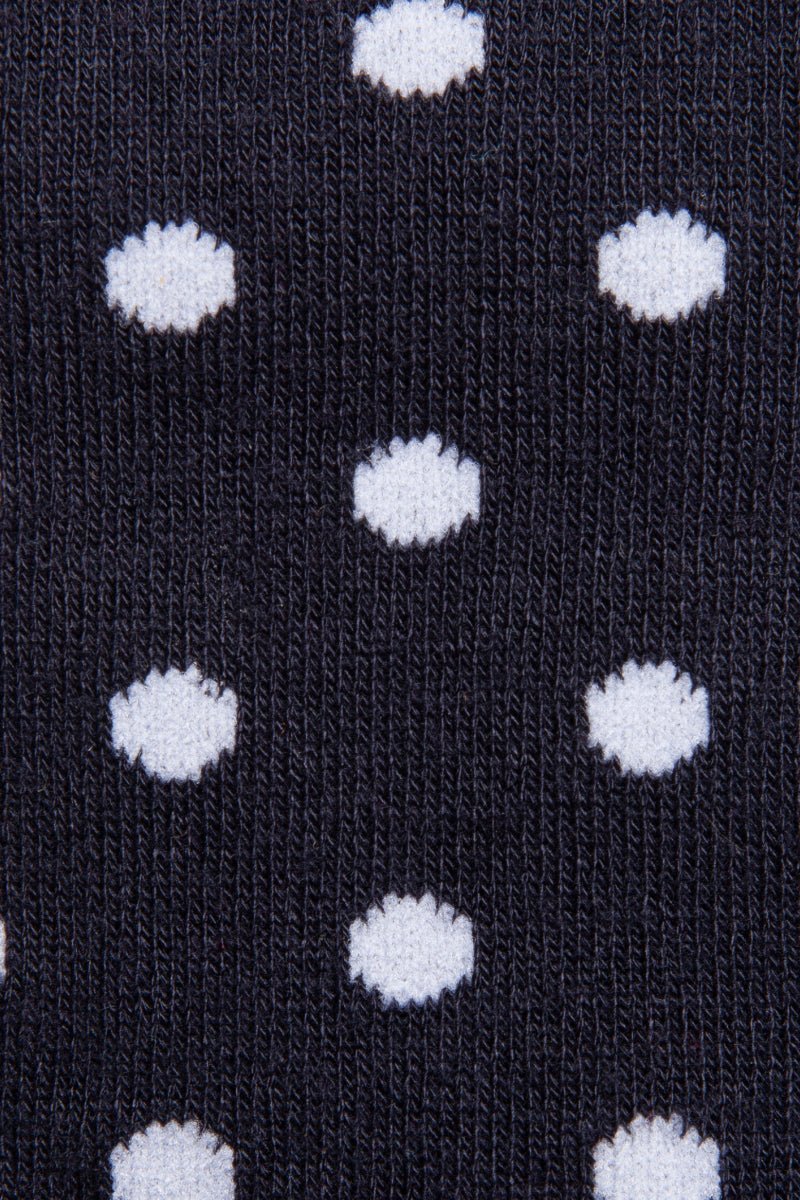 Navy Polka Dot Bamboo Socks