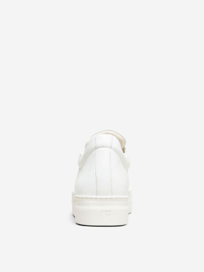 white leather trainers