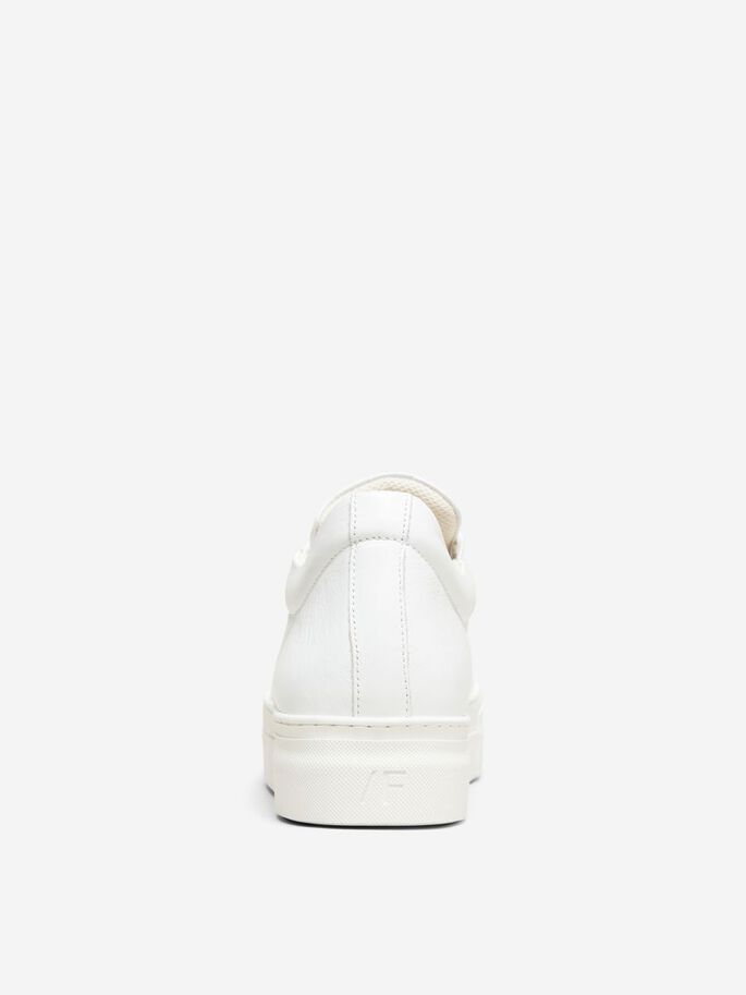 WHITE LEATHER TRAINERS