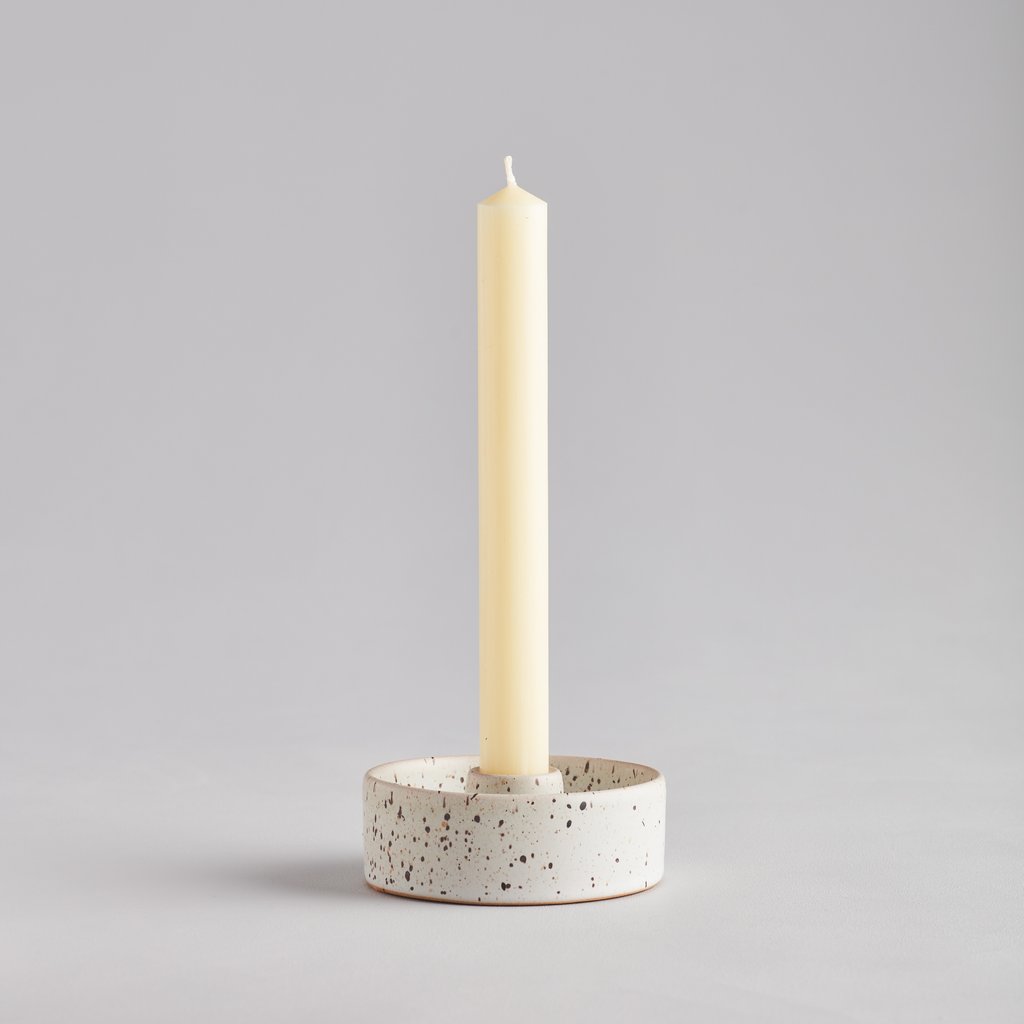 Candle Holder Stone Speckle