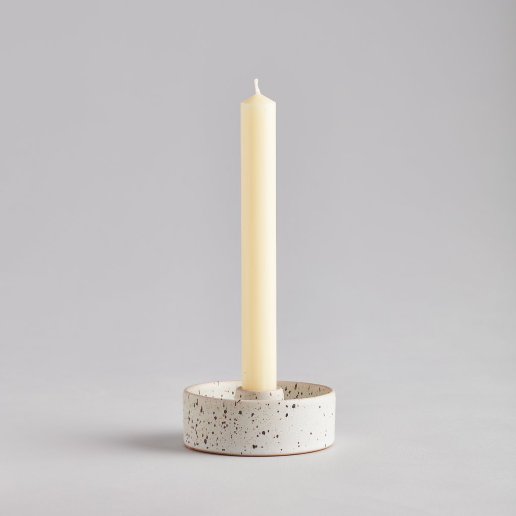 Stone Speckled Candle Holder