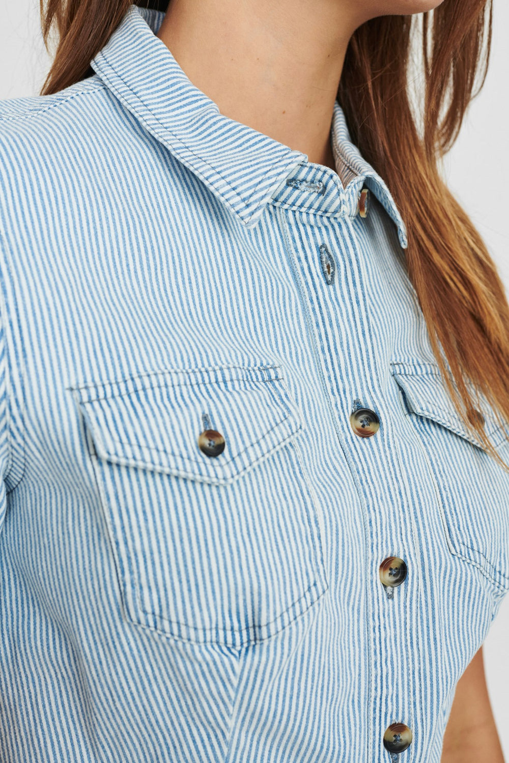 NUELAINE DRESS - Blue Stripe