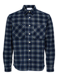 SLHLOOSEFINN LS CORD OVERSHIRT - DARK SAPPHIRE