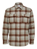 SLHSCOT REG CHECK SHIRT - Oatmeal Checks