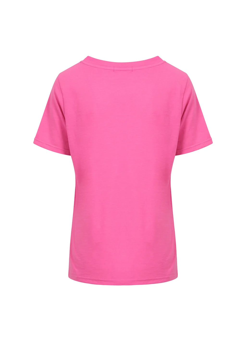 T-shirt With Pleats - Diva Pink