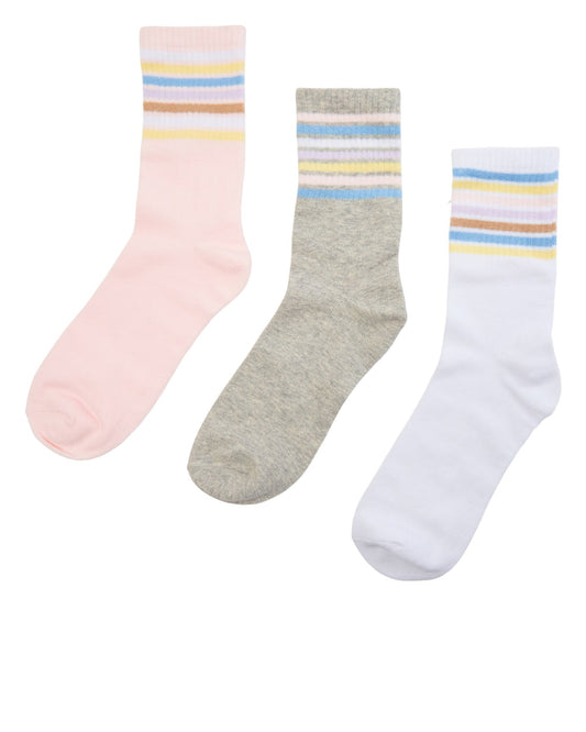 Numph Multipack Nusporty Socks - Pink, Grey & White