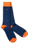 Spotted Orange Bamboo Socks