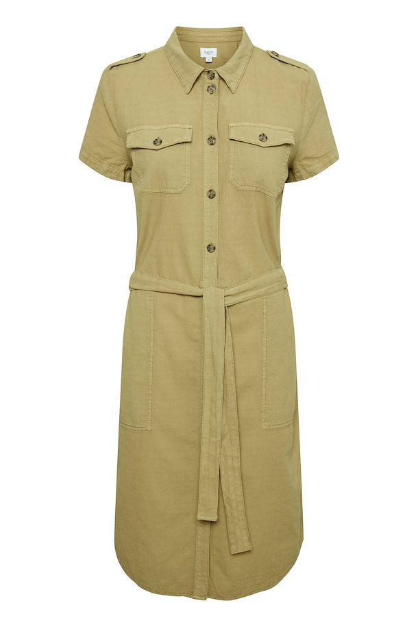 Linen Khaki Dress