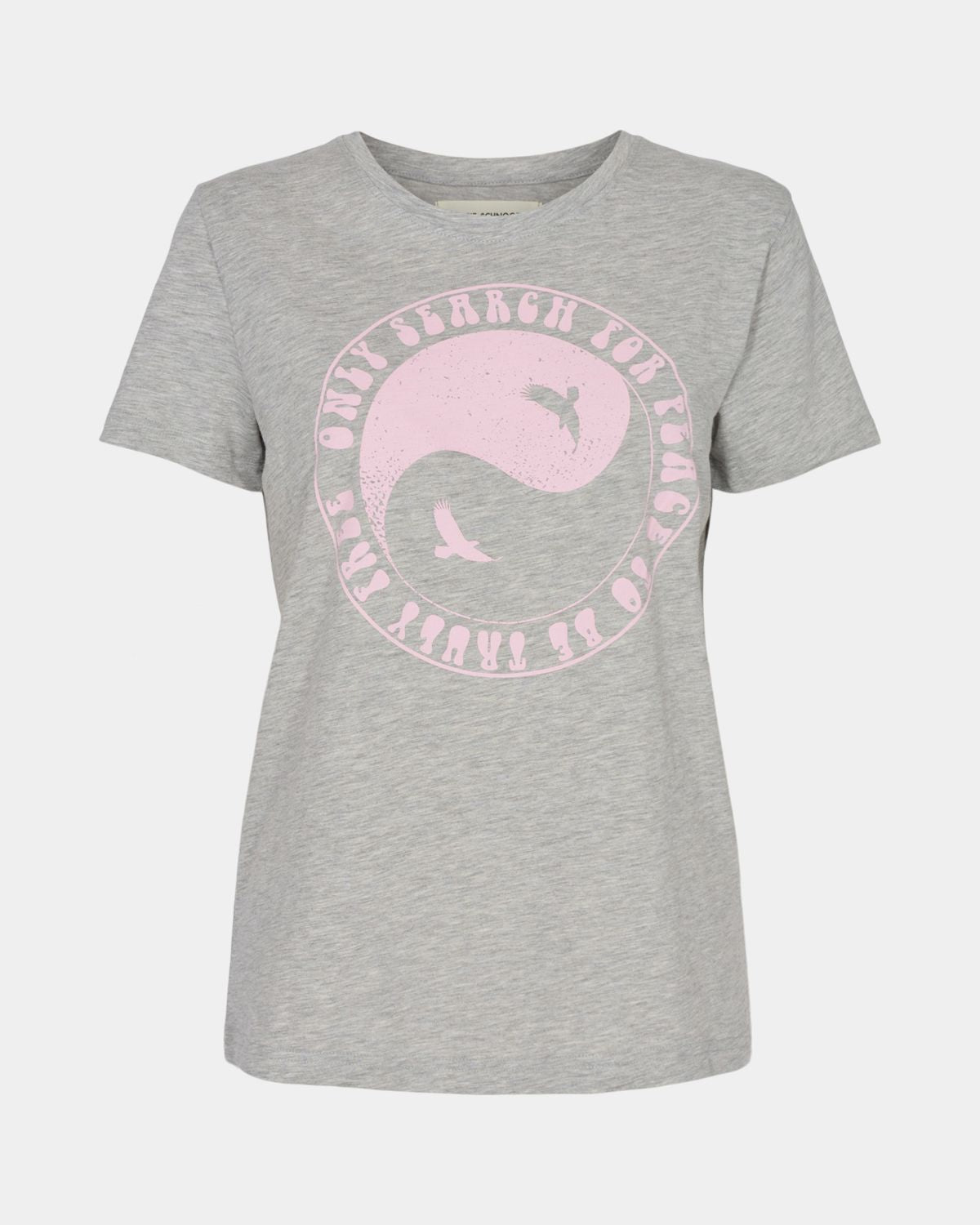 Grey Melange Peace T-Shirt