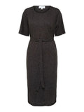 BELTED BEACH DRESS - BLACK