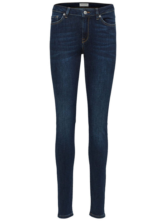 Mid waist skinny fit jeans - dark Blue denim