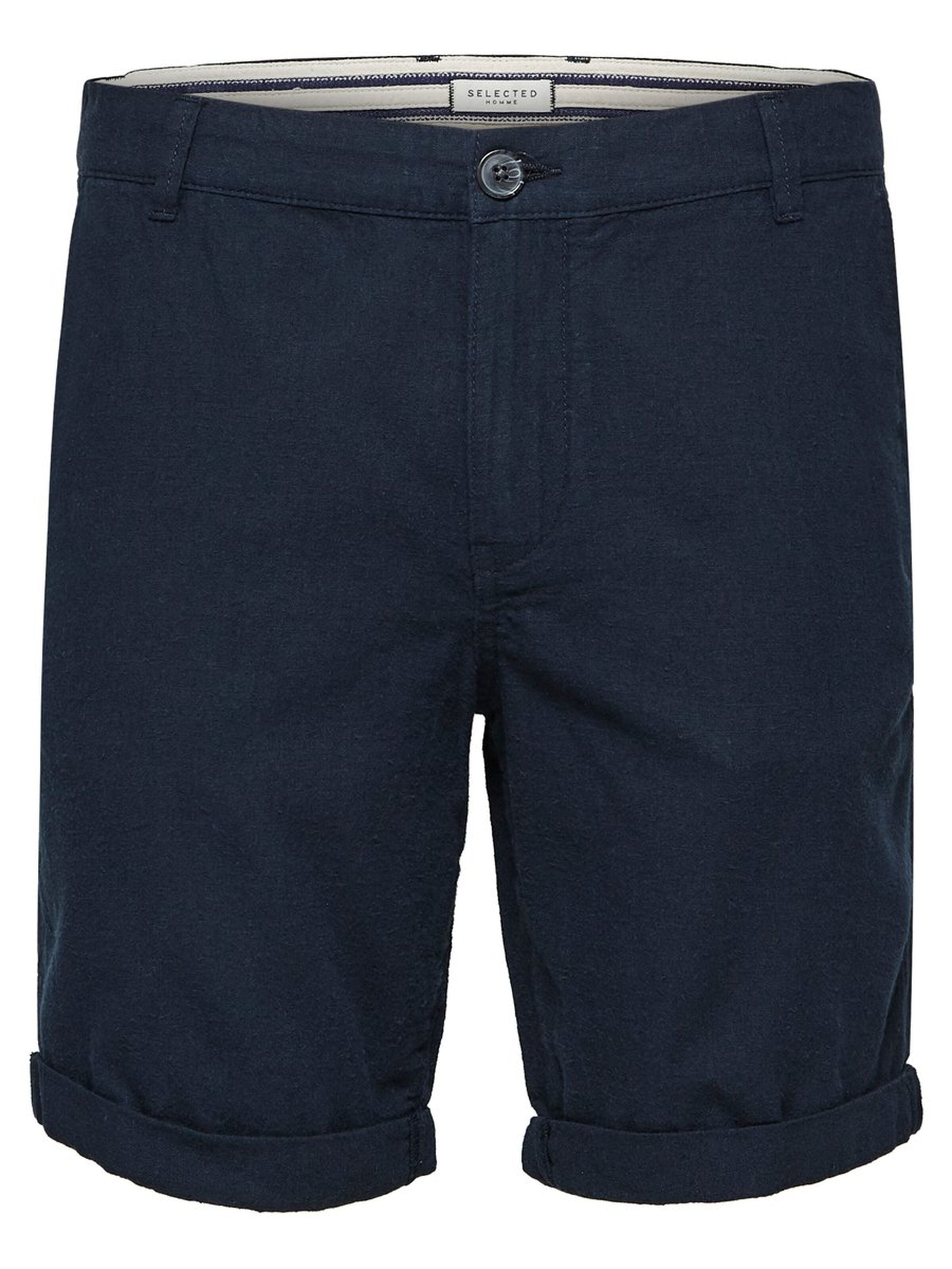 LINEN SHORTS - Dark Sapphire