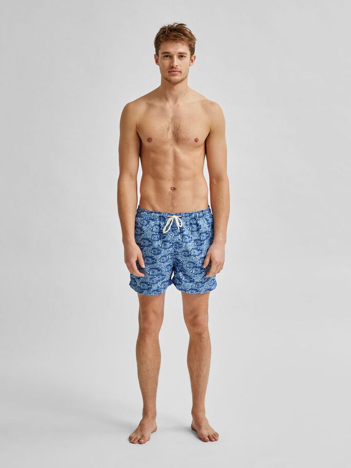 Fish printed swimshorts