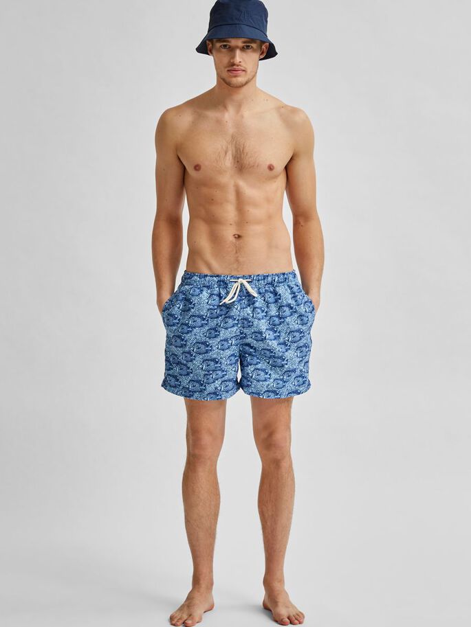 Fish printed swimshorts