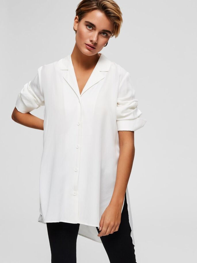 TENCEL LS SHIRT - White