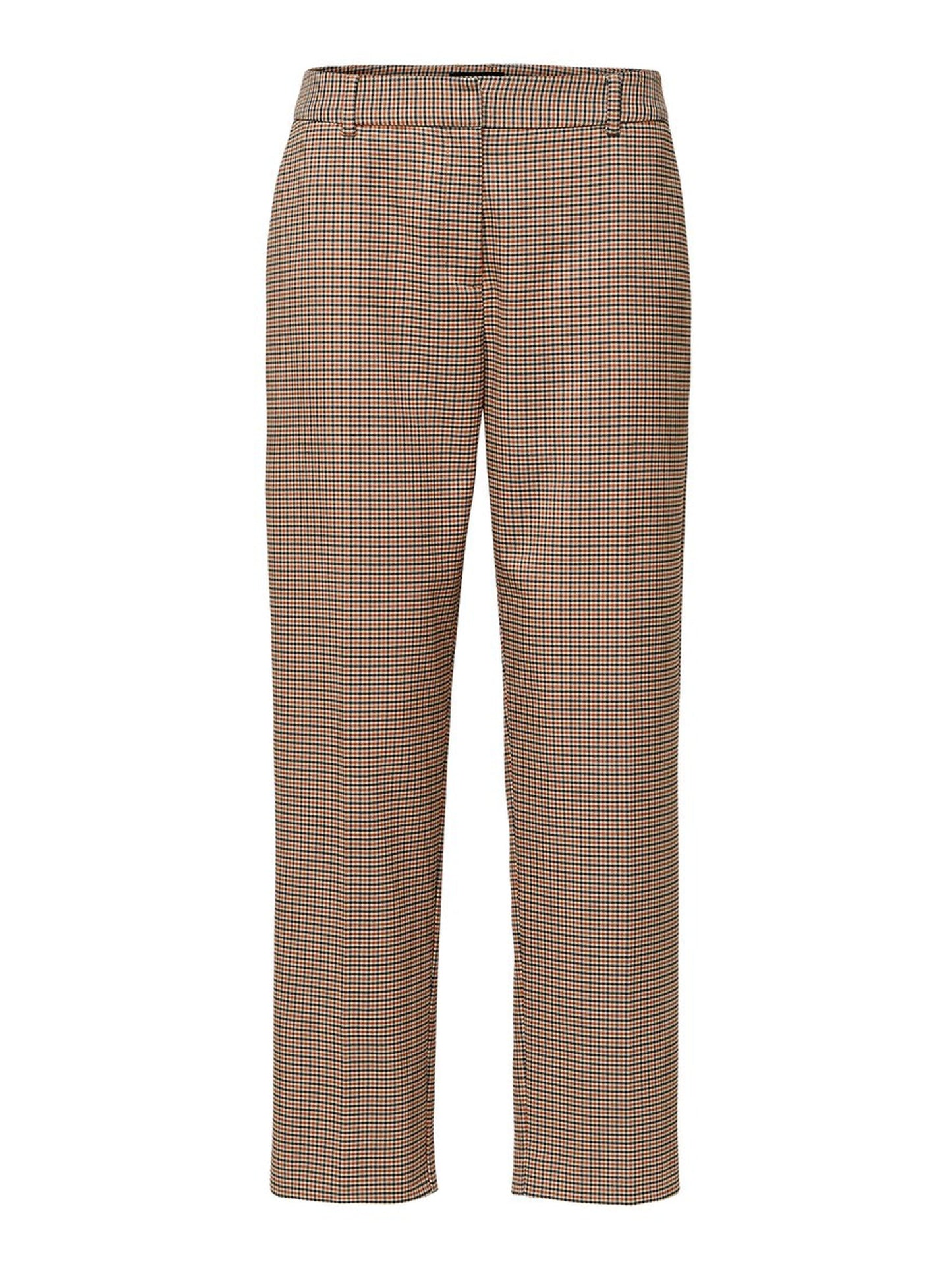 Cropped checked trousers