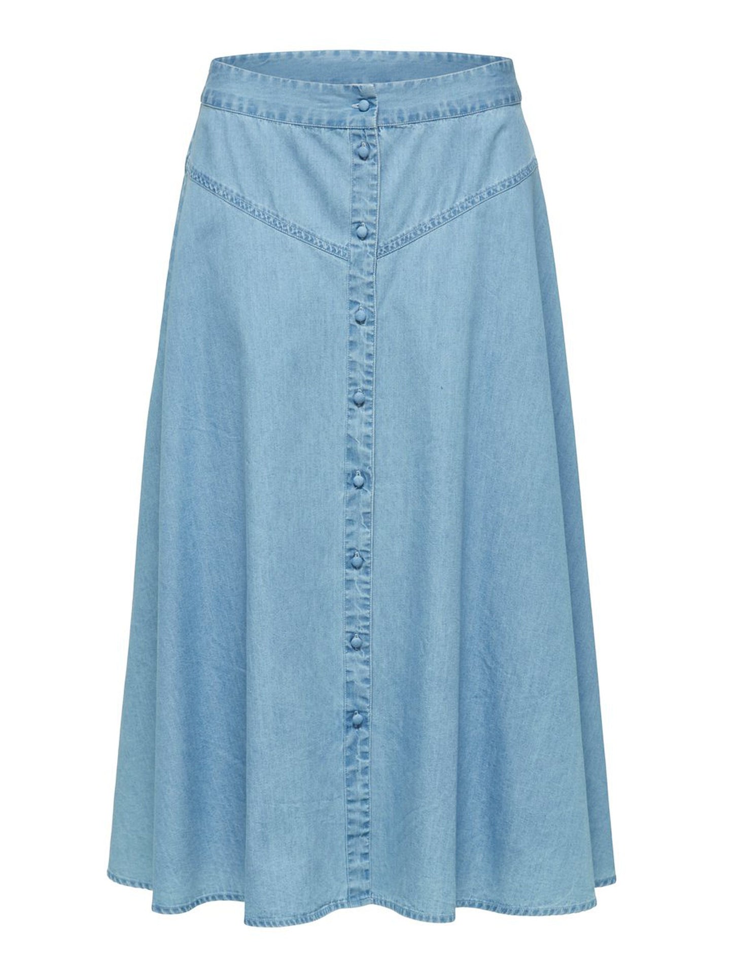 ‘Joy’ Western Inspired midi skirt - light blue