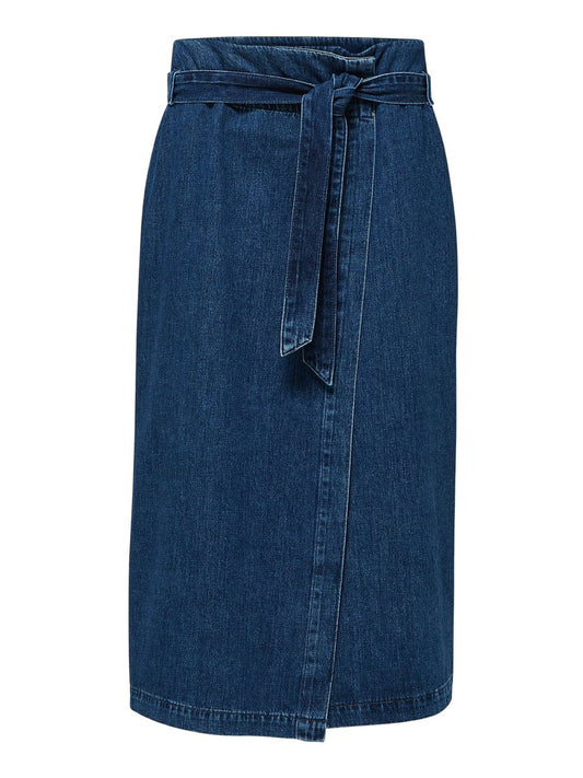 High waist denim skirt