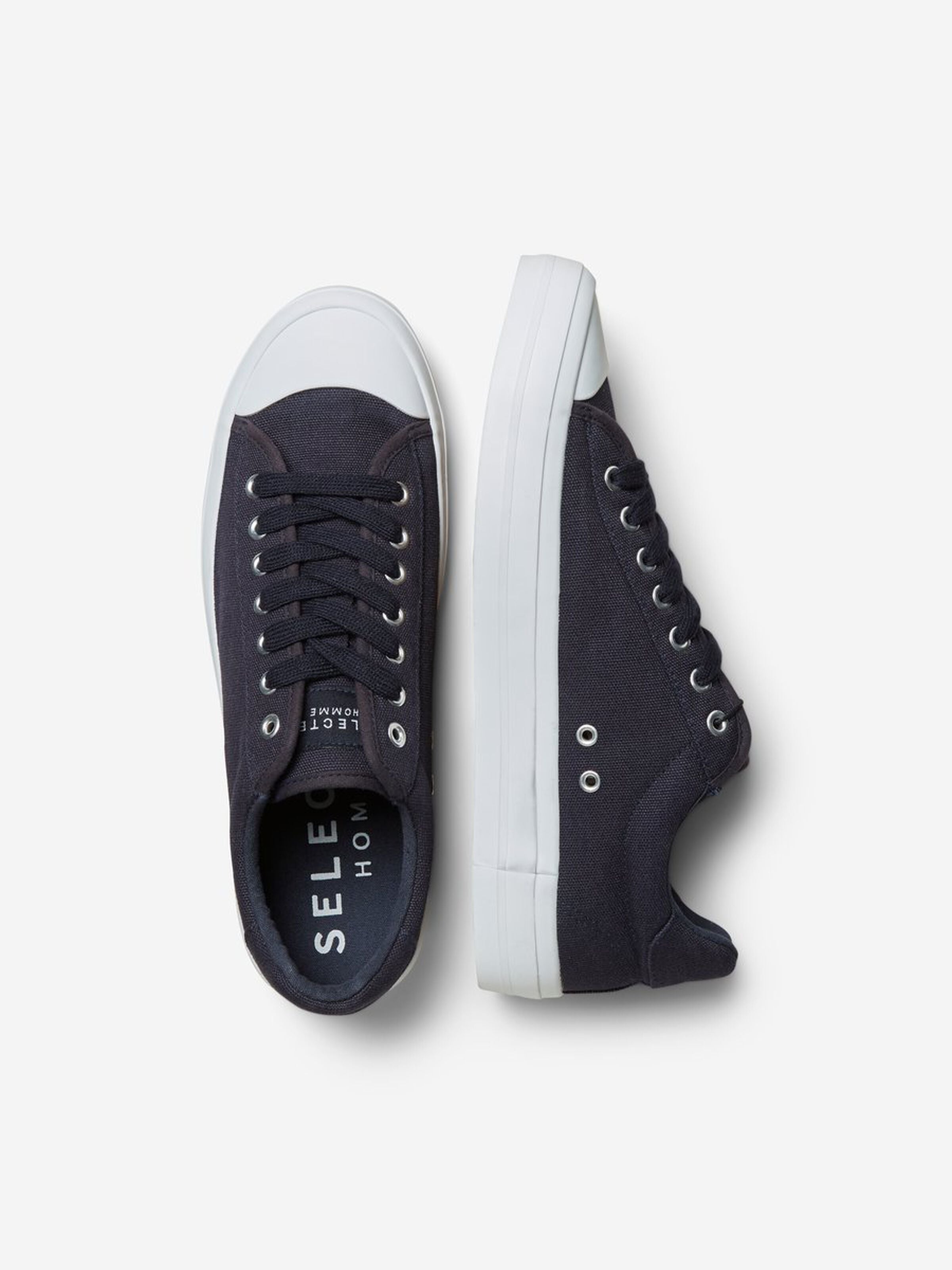 SLHSIMON Canvas Trainers - Dark Navy