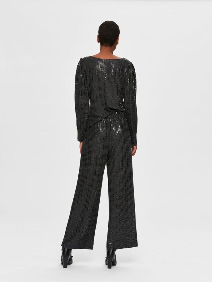 WIDE LEG SHIMMER PARTY TROUSERS