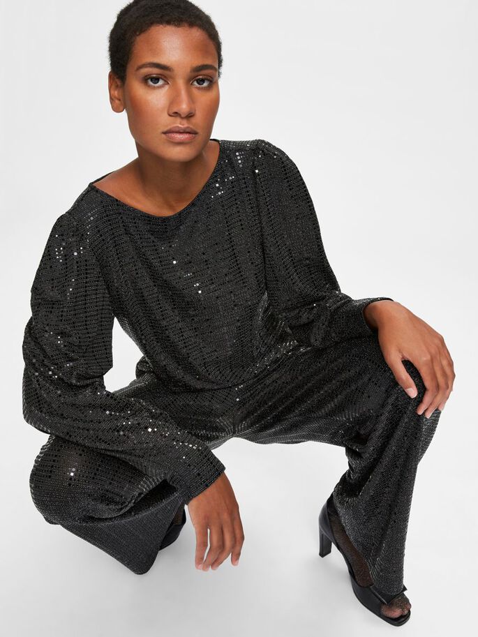 WIDE LEG SHIMMER PARTY TROUSERS