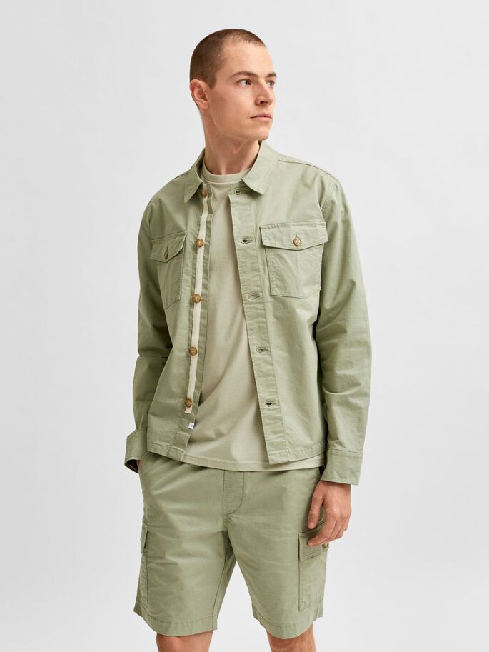 linen organic cotton shirt jacket