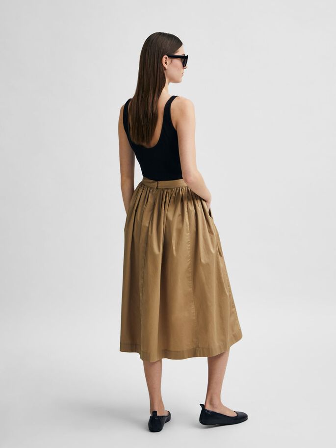 MID WAIST ORGANIC COTTON SKIRT