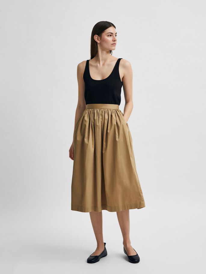 MID WAIST ORGANIC COTTON SKIRT