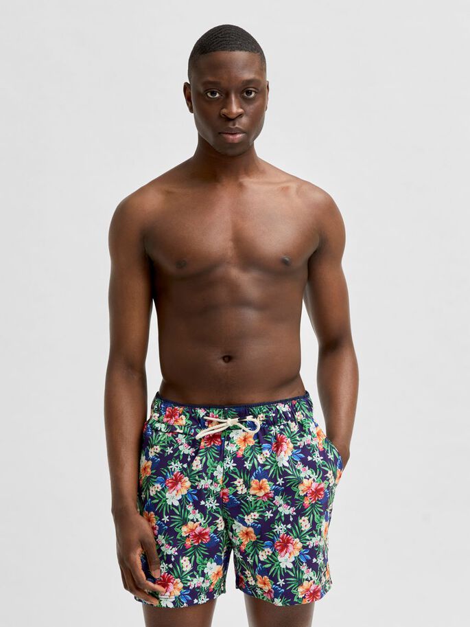 stretch recycled polyester swim shorts