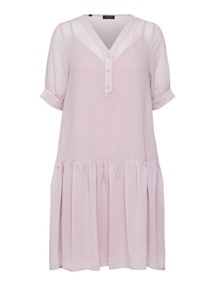 SLFABIGAIL V-NECK SS DRESS - Orchid